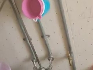 Indian mom bathing captured by stepson. Real