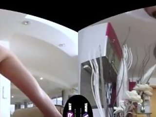 Full VR Sexy Babe Sucks and Fucks in The kitchen before drinking sperm