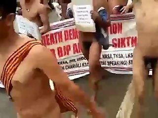 Boys from India naked protest part 1