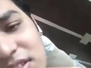 Sexy guy putting pen his ass and cum