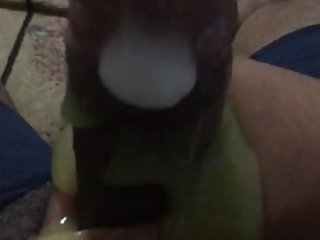 Indian man masturbating with Slime !!!