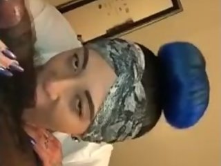 Quick Blowjob and cum in Mouth rainbow hair Asian Slut
