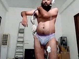 Indian gujju male in panty and bra